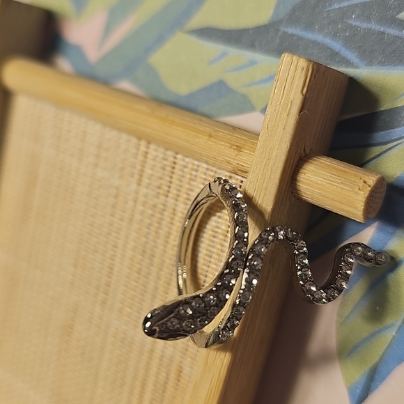 Elegant Silver Snake Ring - Picture 2 of 3